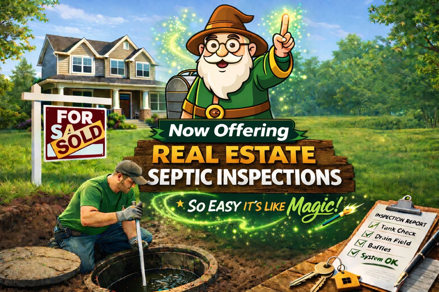 Real Estate Septic Inspections - Ross, Pike, Scioto, Lawrence, Jackson, Meigs, and Vinton counties in Southern Ohio.